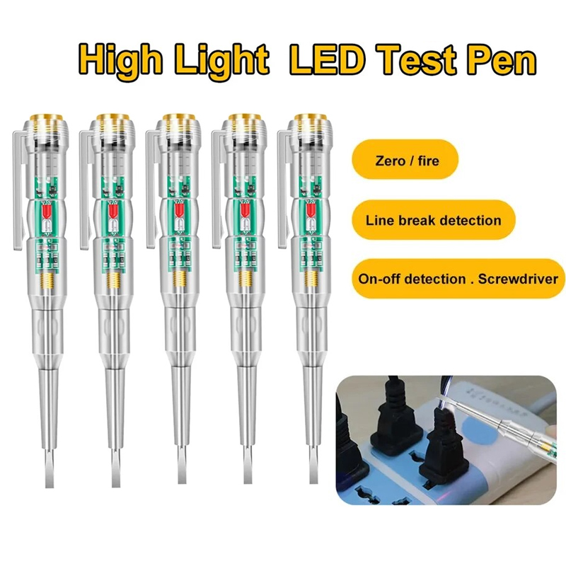 Circuit Test Pencil - 1-5Pc AC24-250V Intelligente Spanningstester Pen Elektrische